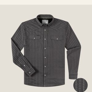 Ponch Men's Charcoal Pinstripe Dress Shirt